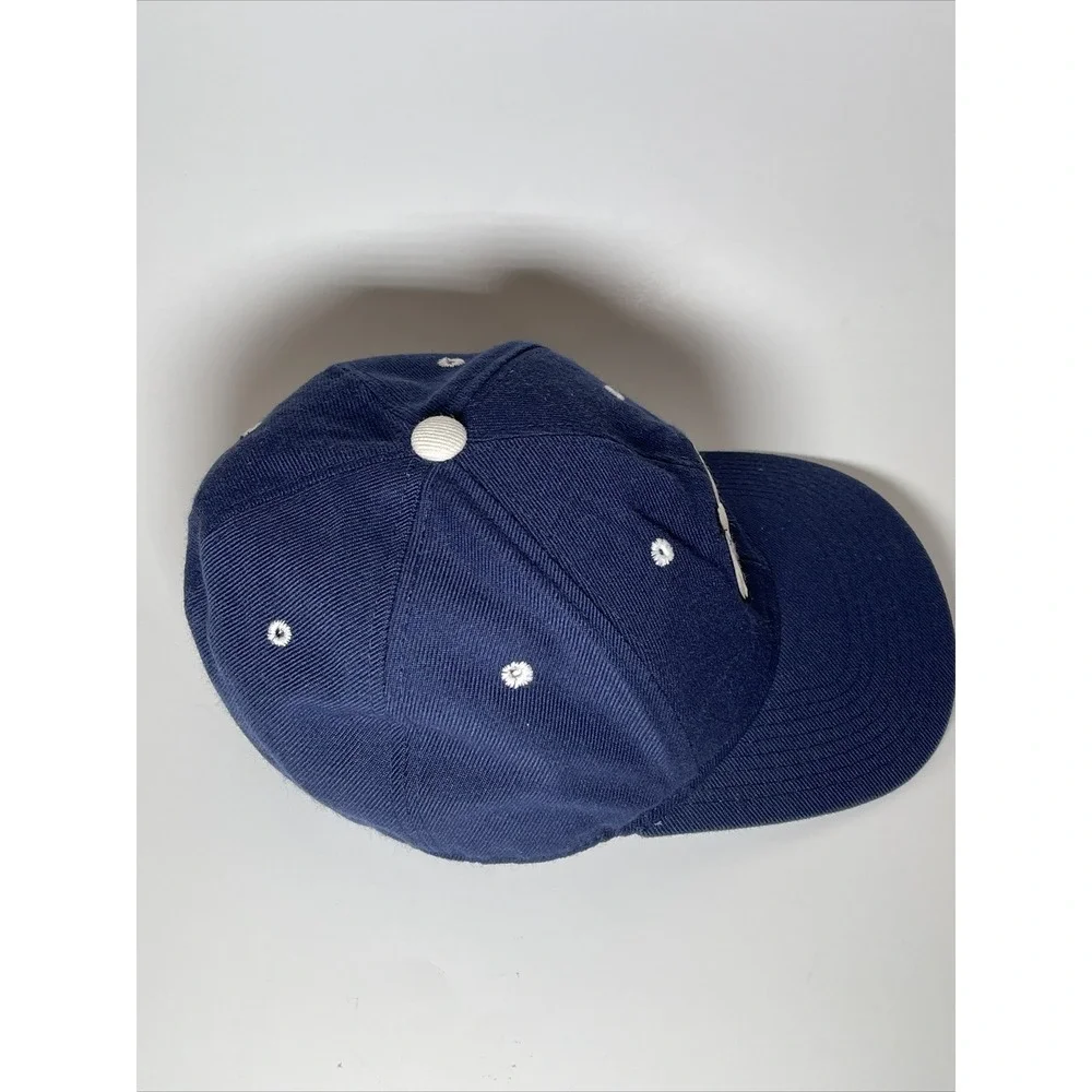 UNC Tar Heels Hat Navy Blue White Interlocking NC Logo Baseball Cap Mens